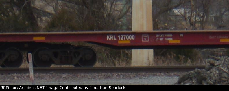 KRL 127000, close up of ID number